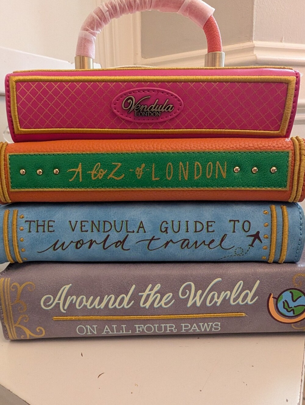 Vendula London Voyage Travel Book Stack Bag NWT